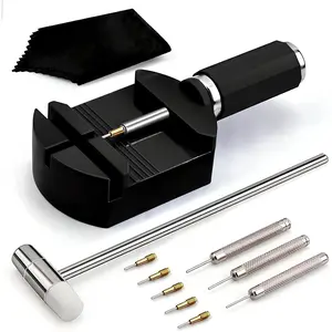 Watch Link Removal Kit, Resizing Tool for Bracelet Adjustment & Replacement, Pin Remover for Sizing Strap, Watch Band Adjuster, Hammer for Watch Strap Repair