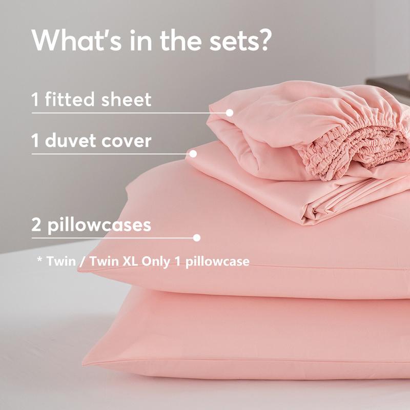 Ultra Soft Sheet Sets with Fitted Sheet with Deep Pockets - Duvet Cover - Pillowcases - Twin, Twin Xl, Full, Queen, King, California King Sizes - Machine Washable