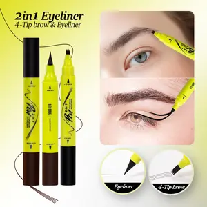 Two-In-One Eyeliner & Brow Pencil, Waterproof Long-Lasting, 3 Colors Available, Perfect for Daily Use, Parties, Fitness, Women's Gift