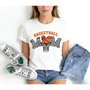 Basic Tee Club Basketball Mom Graphic Tee Stylish Fun Comfortable All Season Wear Unisex Ideal Gift for Sport Moms and Mother's Day Premium Soft Cotton Fabric - Casual