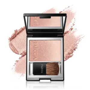 This gradient blush features a natural transition from highlighter, main color, to contour shade. One palette = blush + highlighter + eyeshadow.  smooth and non-pore-clogging stays flawless for 8 hours without fading or patchiness