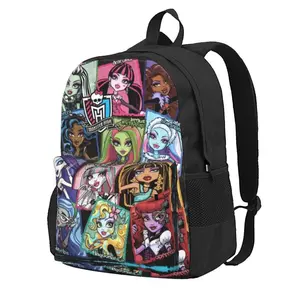 Monster high Large Capacity Backpack Monster high dolls Lightweight Storage Bag Multi-Compartment Design with Secure Zipper Closure | Versatile for Commuting, Fitness, And Travel A Top Choice for Monster high doll Fans As a Gifts