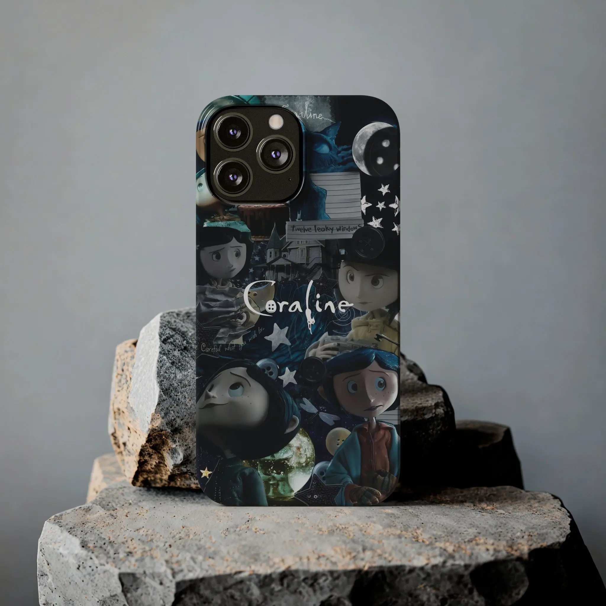 Coraliine Dark Aesthetic Phone Case - Spooky Protective Cover Waterproof Durable Scratch Drop Protection Slim Fit Unique Design for Coralline Lovers