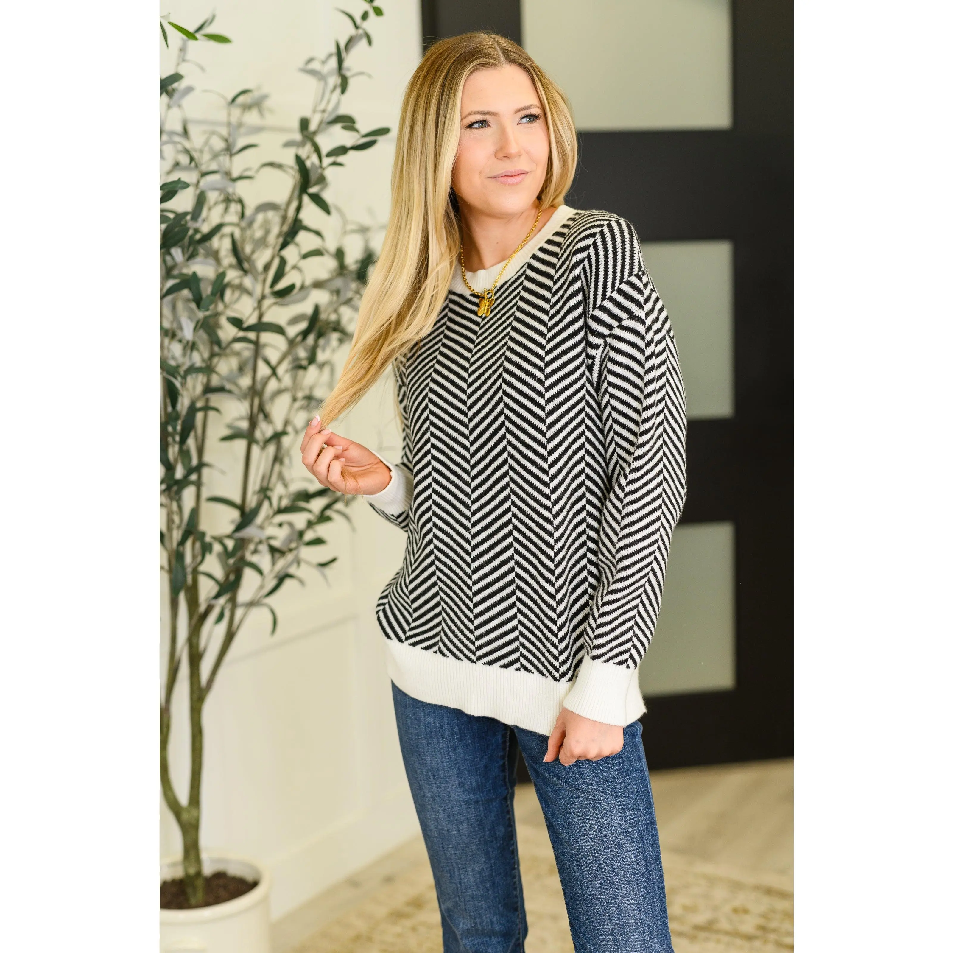 One Eleven North Super Secret Chevron Sweater