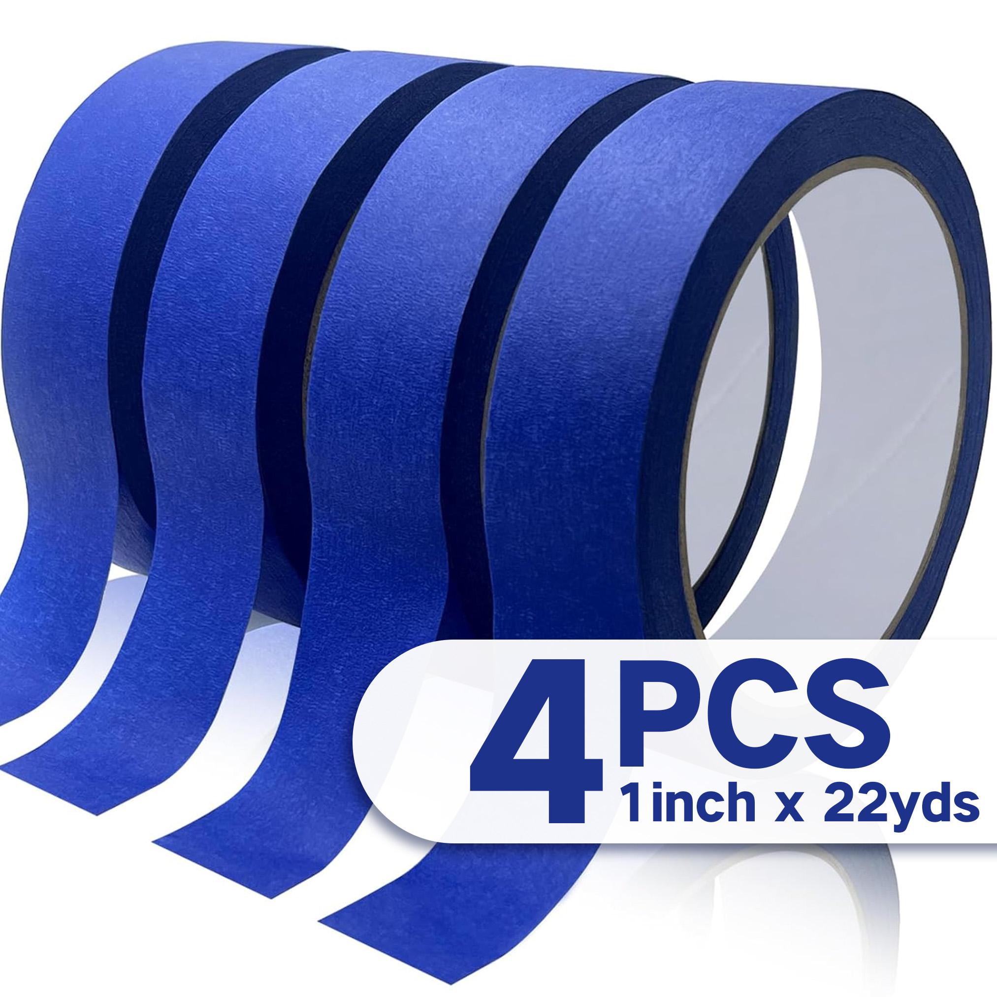 Painters Tape Applicator Tool with Scraper, Faster Masking Tape Tool Dispenser Professional Masking Tape Dispenser Set for Painting Trim, Wall, Baseboard and Floor Decoration, 1 in x 22 Yd (20m) 4 Rolls masking tape paint like a pro