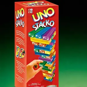 English & French Jenga, Educational Blocks Game for Family Party, Blocks Tower Game