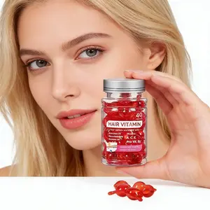 Hair Vitamin Capsules, Perfect Women Hair Essence Oil Capsules, Moisturizing Moroccan Argan No-Rinse Hair Oil, Unisex Travel Portable Pack