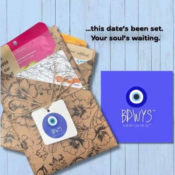 Blind Date With Your Soul Book - Inner Child Edition, Psychology & Relationships Book + Cards for Spirituality & Self Reflection, Hand-Wrapped in Mystery Custom Bookmark & Token Gifts