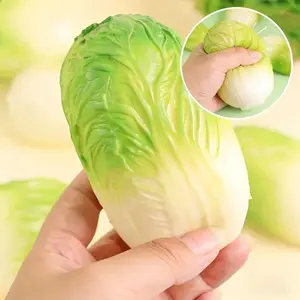 Squishy Simulated Cabbage Squeeze Toy Stress Relief Soft Rubber Venting Fidget Toy Realistic Vegetable Shape Stress Relief Toy