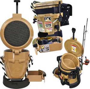 Animus Workstation Coolers -Heavy Duty 5-in-1 Cooler with Built-in Seat, Dry Drawer & Roto Molded - Thick Insulated Walls-Lunch, Water & Gear Storage Ideal for Hunting, Fisherman & Professional Tradesman