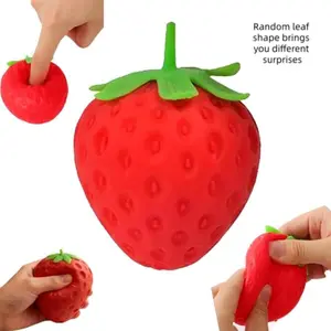 Strawberry Soft Gel Stress Ball Squishies, Fun Fruit Shape Toy for Kids and Adults, Perfect Party Gift, Anxiety Relief, Adhd Friendly