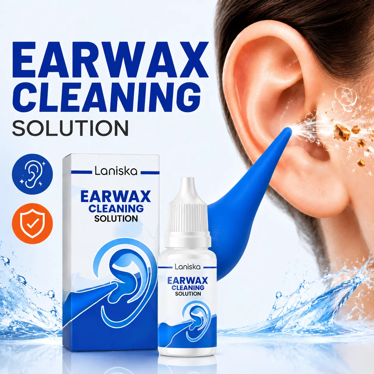 Laniska Ear Drop Sets - Easy-Apply Daily Care Solutions for Wax Removal, Tinnitus & Pain Relief, Ear Infection Prevention, Blood Circulation Improvement, Tinnitus Relief, Adults