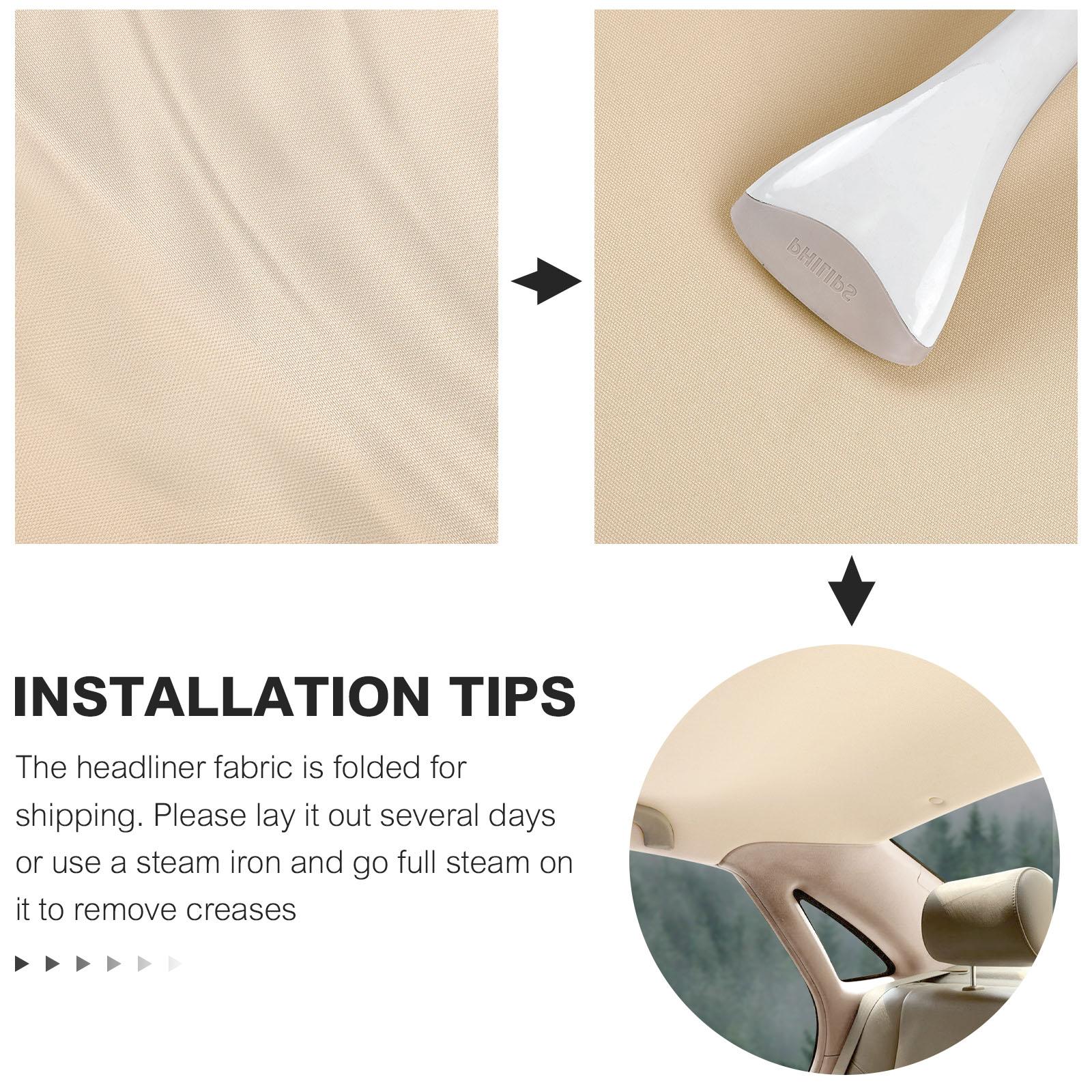 Auto Headliner Synthetic Leather Fabric Upholstery ceiling Suede Backing FABRIC Multi-color Upholstery Material – 60" Flat Knit, 1/8" (3mm)   with  Foam Backed, Sold by the Yard, for Auto Car Roof Dashboard Door Panels Trunk Repair