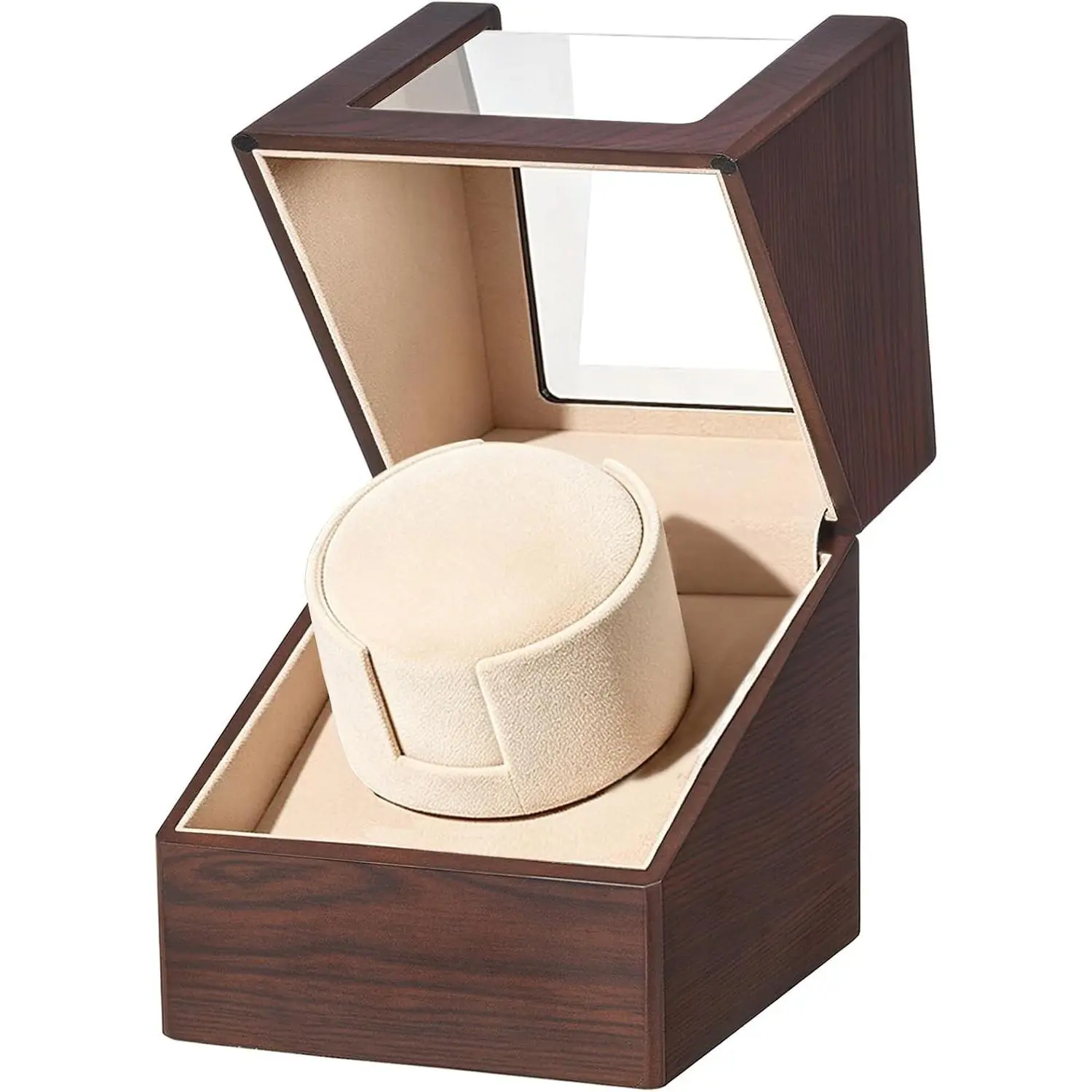Watch Winders for Automatic Watches, Single Watch Winder SYQ05Y | Watch Spinner with Japanese Quiet Motor, Automatic Watch Winder Box Watch Rotator with Type-C Adapter or Battery Powered