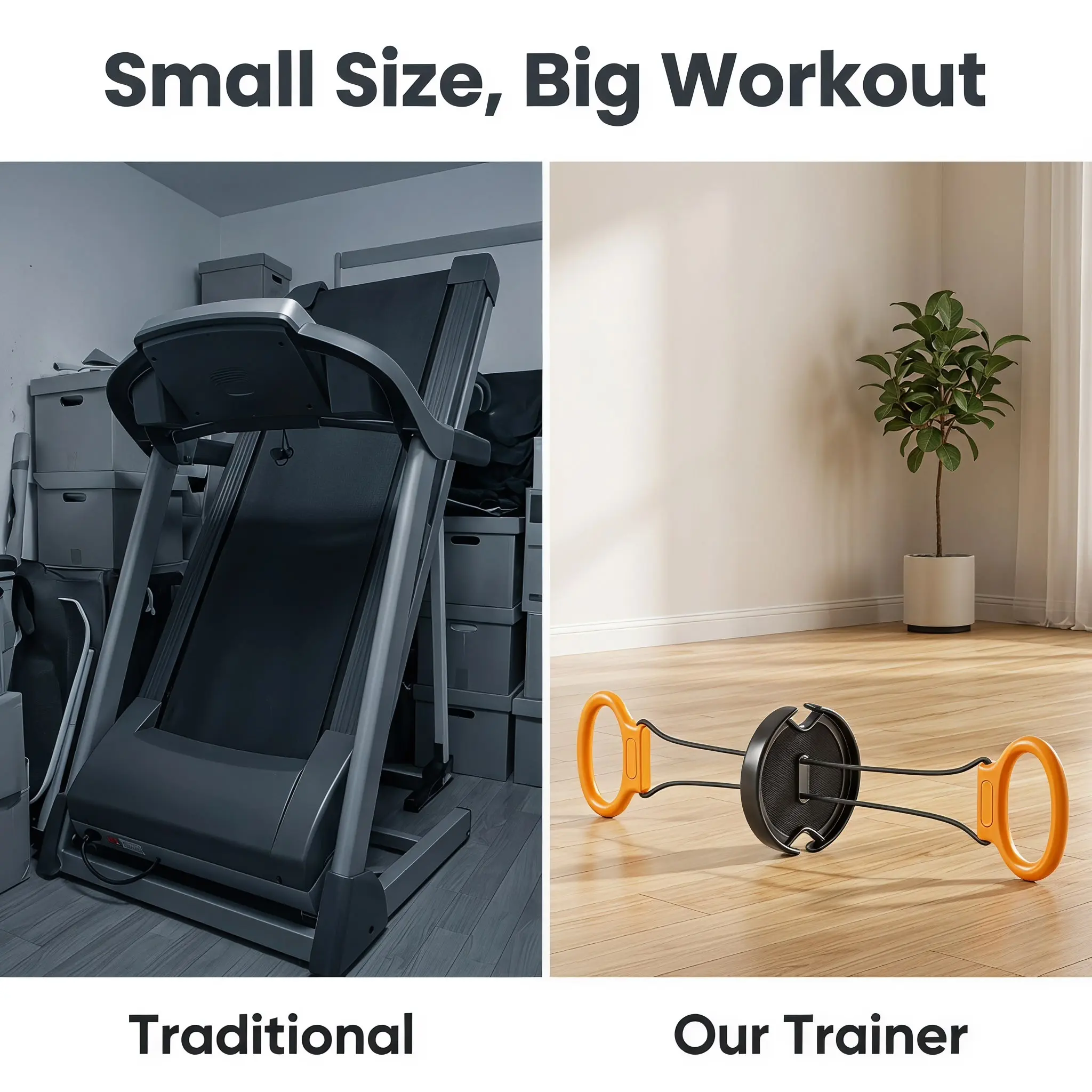 Portable Resistance Pull Trainer, Compact Flywheel Exercise Rope for Arm, Shoulder, Chest and Home Workout Training