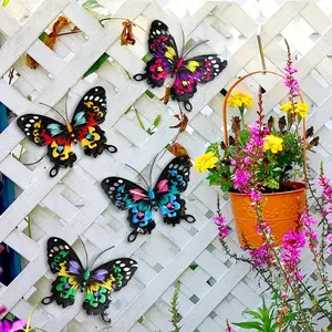 Vintage Butterfly Wall Art, Butterfly Pattern Design, Butterfly Wall Decor, Modern Home Decor, Indoor & Outdoor Decor for Living Room, Bedroom, Patio