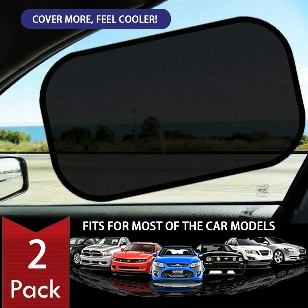 Car Static Cling Sunshade, No Residue, UV Protection & Heat Insulation, Clear View Privacy Cover, Universal Fit