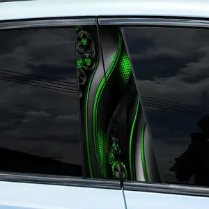 Car Pattern Side Car Sticker, Waterproof & Anti-scratch Car Decal, Gear Decals, Universal Vehicle Exterior Decoration Accessories for Car, Laptop, Phone