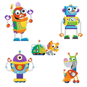 Robot Party Wall Cutouts - 6 Pc.