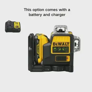 dewalt DW089LG 12V Green Laser Level 12 Lines 360° Self-Leveling, Cordless Li-ion Battery, Professional Construction & Outdoor Laser Tool for DIY & Pros