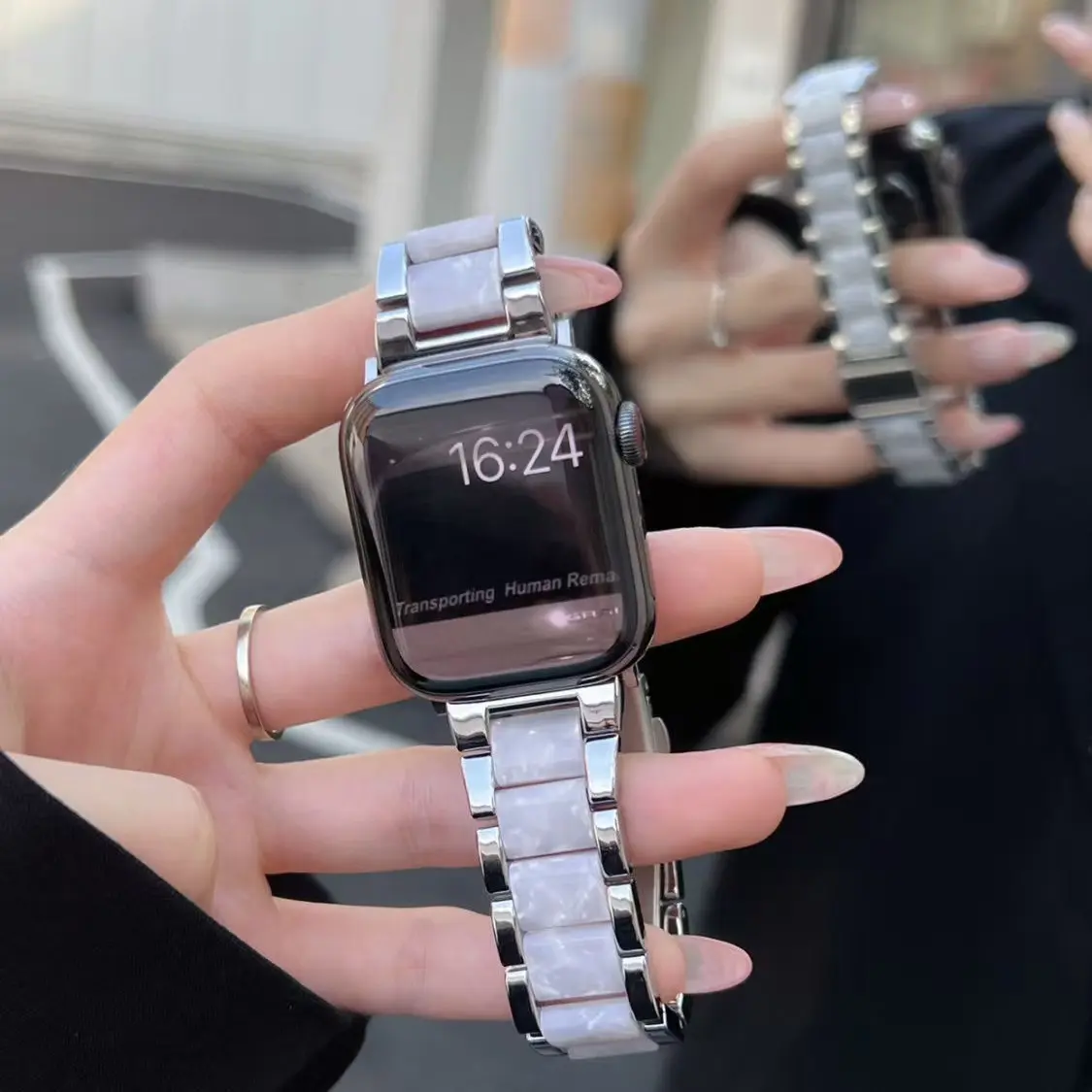 Suitable for Huawei watchgt4/5 watch strap, metal resin watch, watch4 women's summer model Suitable for Huawei watchgt4/5 watch strap, metal resin watch, watch4 women's summer model