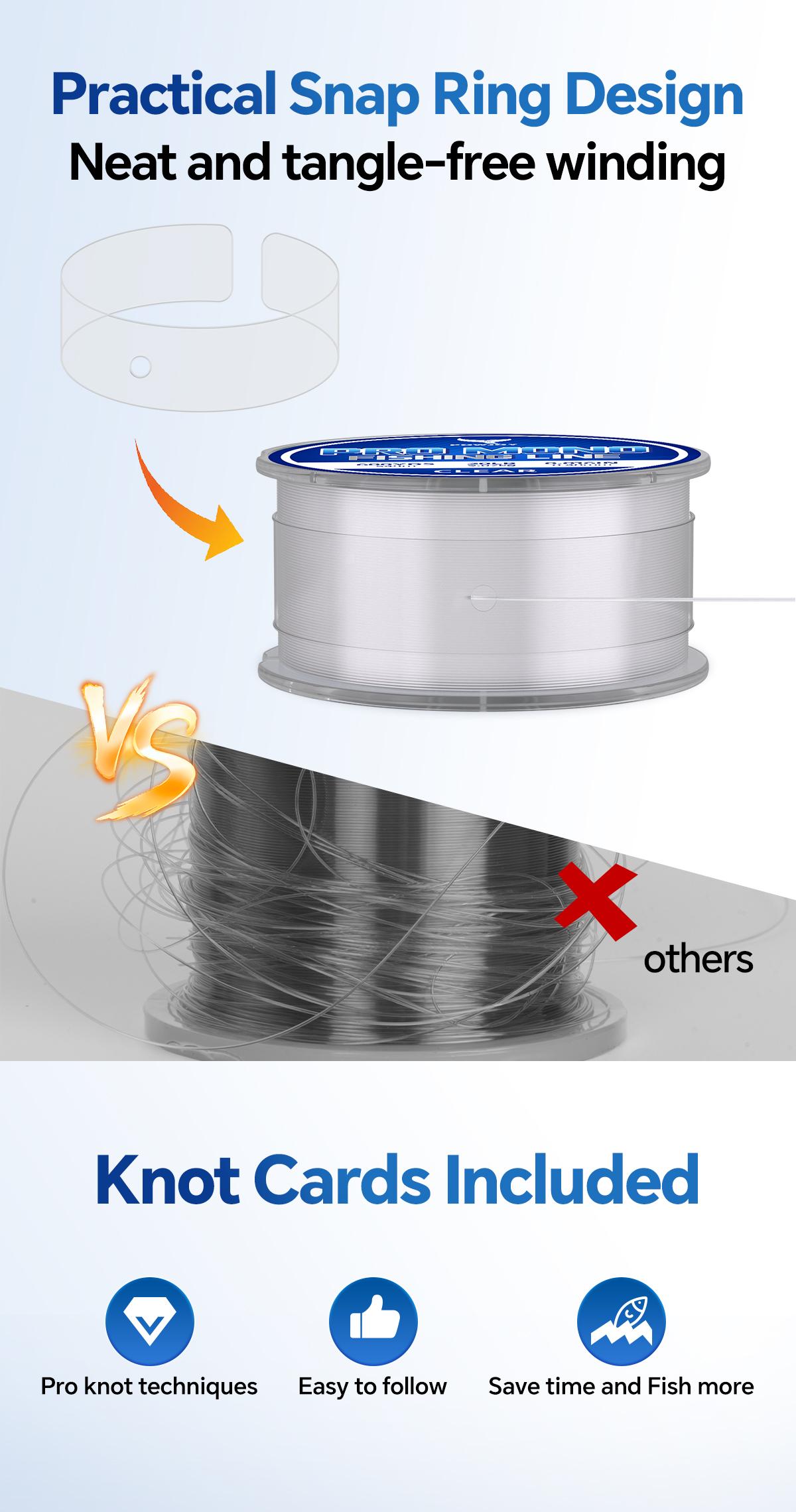 POWJOY Professional Monofilament Fishing Line - High-Strength Thin Nylon Line, UV-Resistant, Knot-Resistant, Versatile & Cost-Effective for Large Fish, Includes Knotting Instruction Card POWJOY Professional Monofilament Fishing Line - High-Strength Thin Nylon Line, UV-Resistant, Knot-Resistant, Versatile & Cost-Effective for Large Fish, Includes Knotting Instruction Card