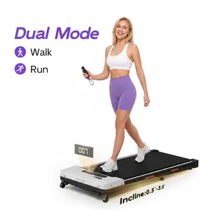 TKW Treadmill with Handle Remote Control, Under Desk Treadmill Easy Storage Home Gym Fitness Equipment Workout Gear with LED Display for Walking, Power Walking and Running Home Gym Kit