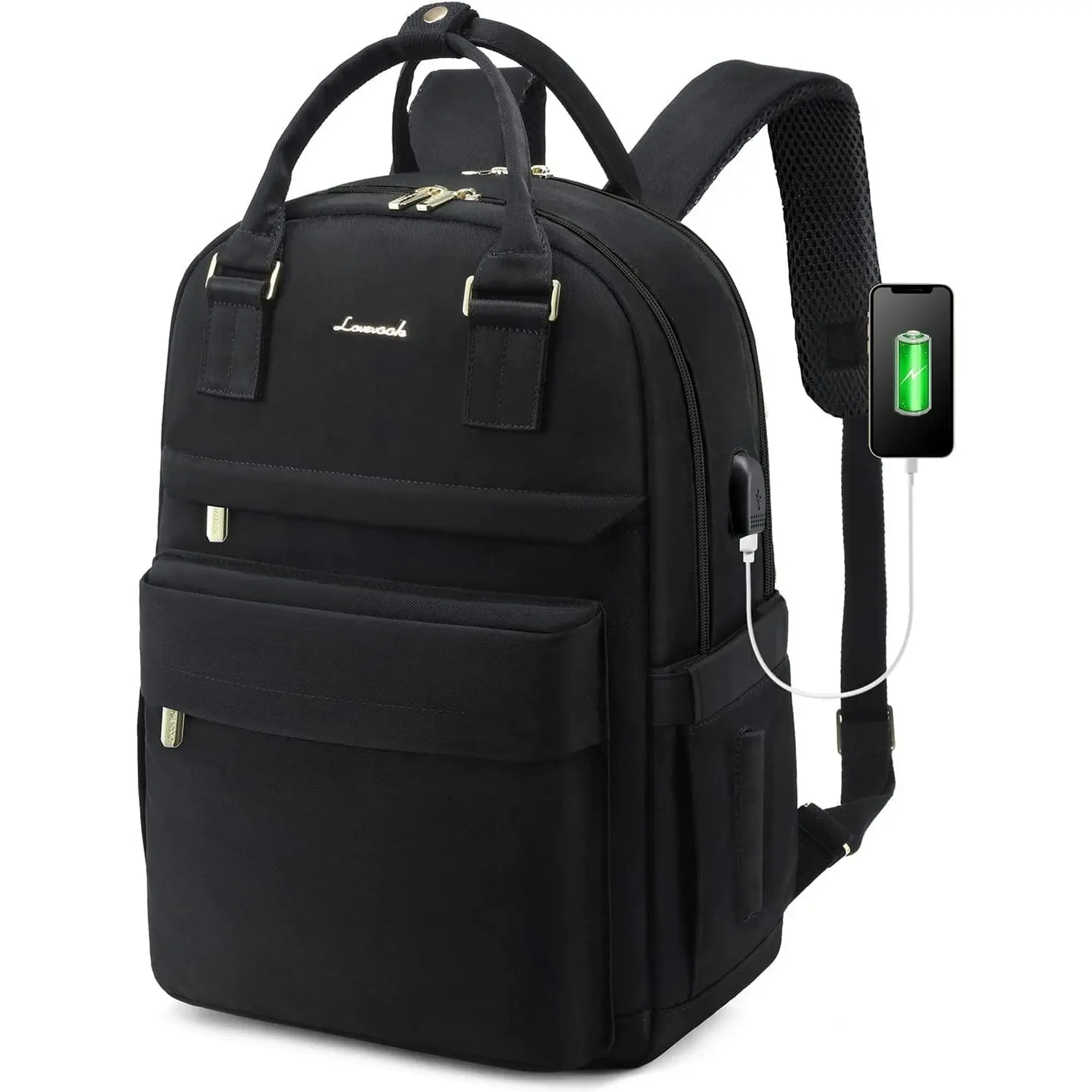 Lovevook Backpack Purses for Women,Vintage Women Teacher Laptop Backpack Nurse Bag, Multi-Function Work Travel Daypacks College Book Bag with USB Port