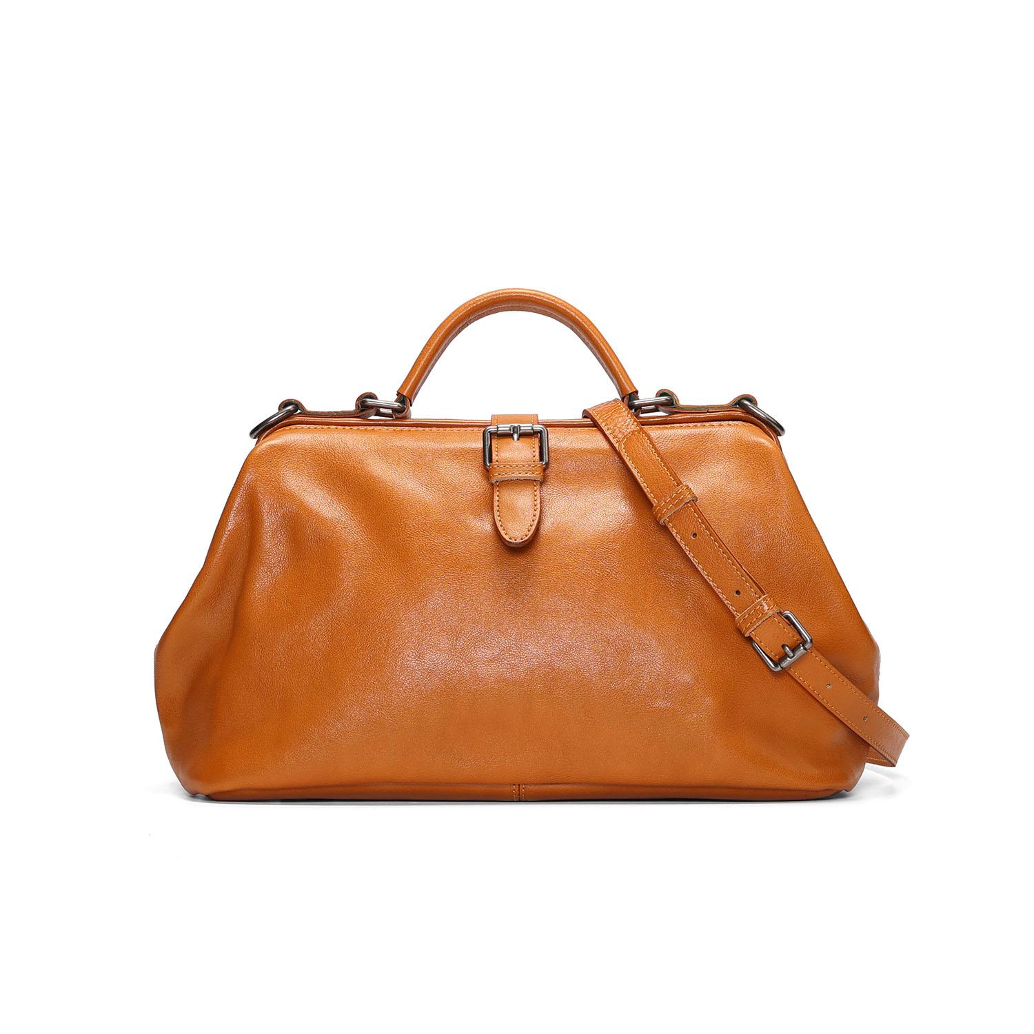 SADI Genuine Leather Women’s Doctor Bag – Shoulder/Crossbody/Handheld, Retro, 2026 New Arrival, Versatile