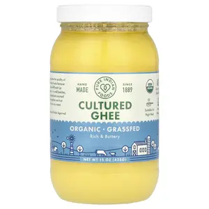 Pure Indian Foods Organic Cultured Ghee, 15 oz (425 g)