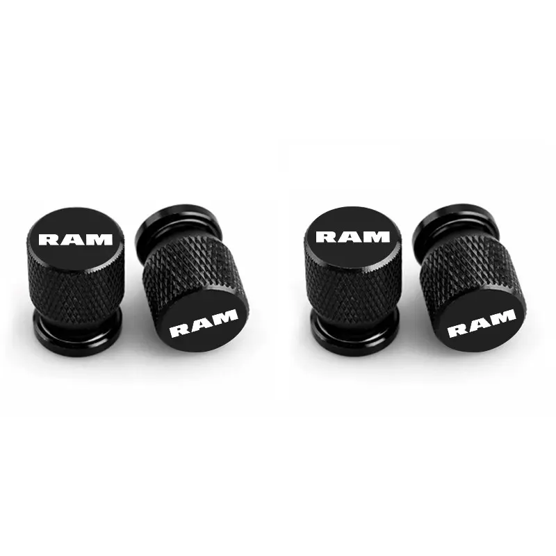 4pcs Car Wheel Tire Valve Caps Tyre Stem Covers Airdust Waterproof For Dodge Ram 1500 2500 3500 Truck Accessories Car Styling Car Parts