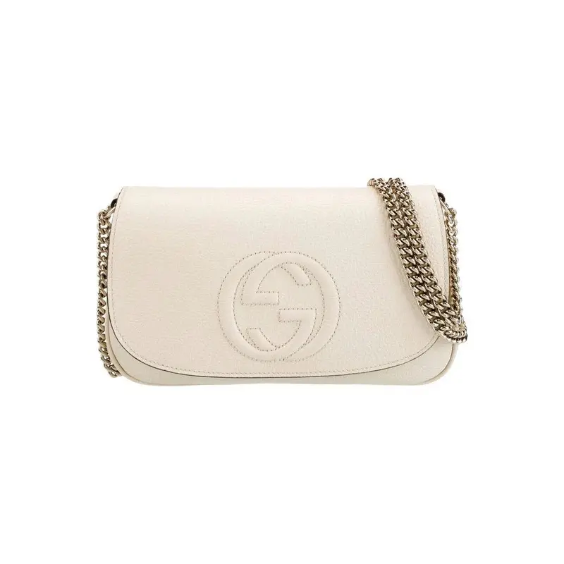Pre-owned Leather Shoulder Bags Cream Chain Shoulder Bag – Tassel Accent Medium Handbag with Box & Dust Bag