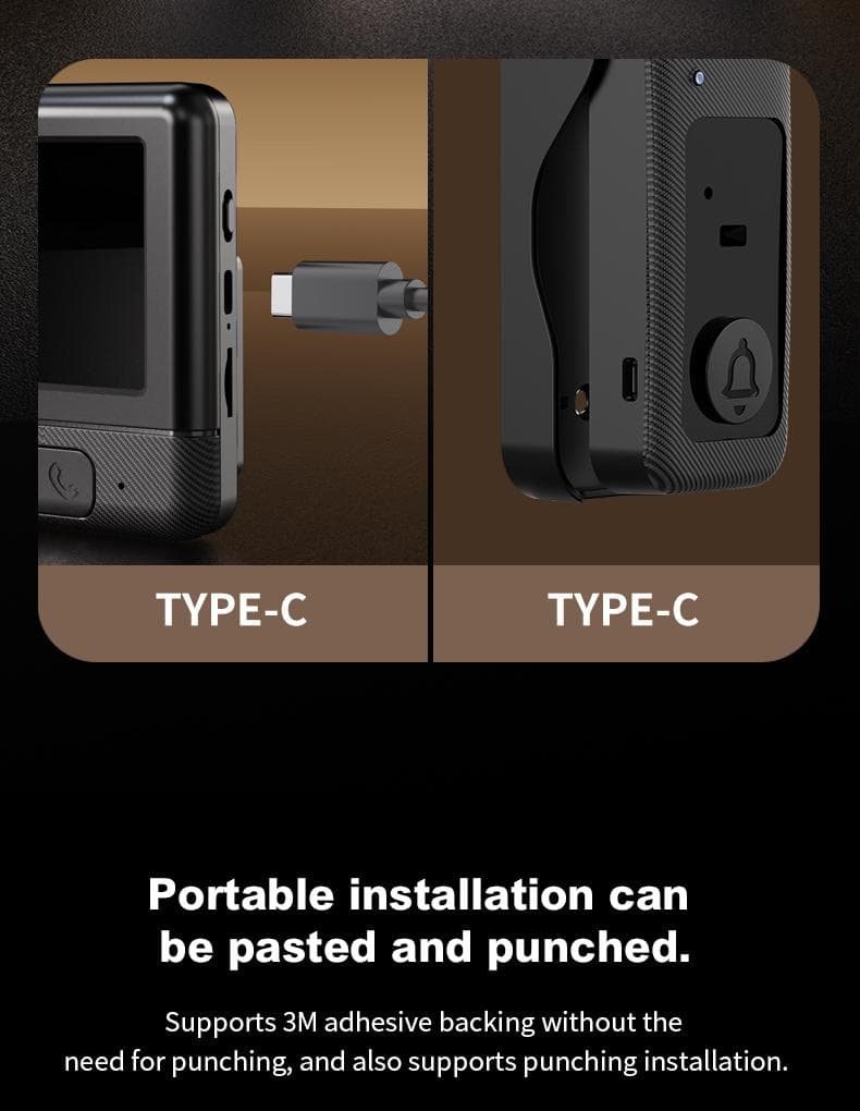 2026 Upgraded New X6-F Wireless Doorbell Camera, Rechargeable Visual Doorbell, No App, No Monthly Fees,Home Security Doorbell with Night Vision, Safety Intercom for Privacy, Alarm, Sensor,waterproof