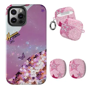 Hannah M Pop Star Phone Case, The Best of Both Worlds Y2K Aesthetic Airpod Max Case, Case for iPhone 17-11, AirPods Case, Airpod Gen 1-4, Music Lover Gift