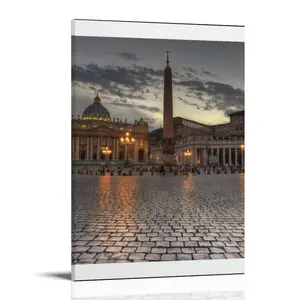 Obelisk-of St Peter's Square Poster Posters Music Album Cover Posters Canvas Wall Art High-Resolution Vintage Band & Artist Prints for Room