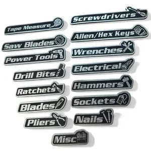 New 15-Piece Magnetic Tool Box Labels, Universal Organizer Accessories for Steel Cabinets, Carts, Drawers, and Tool Boxes