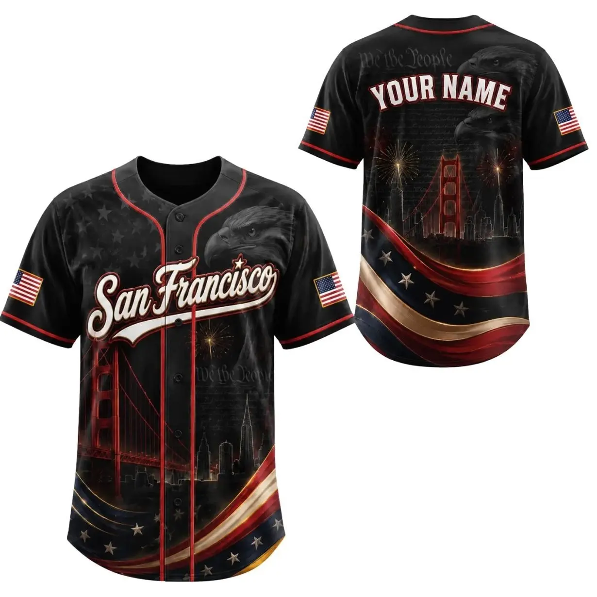 San Francisco Custom Baseball Jersey, Personalized Name Number Shirt