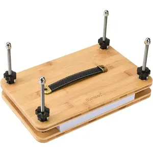 Bumtosc Book Press Wood and Bamboo Portable Book Binding Kits Tool 12.8 * 7.6Inch