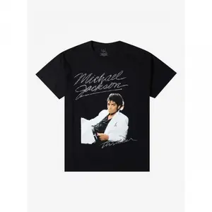 【S-5XL】Michael Jackson Thriller Album Portrait T-Shirt |   Hot Topic Cotton Fabric