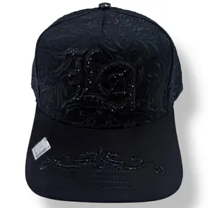 Gorra La Los Angeles Total Black Bigg Boss Original Snapback Cap With Detailing for Bold Streetwear Style Hat