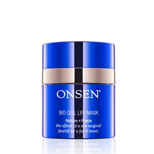 Onsen Secret - Bio Cell Lift Mask - Instant Lifting Firming & Hydration Treatment with Hyaluronic Acid & Pomegranate Extract for Radiant Skin