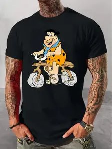 Bicycle Fun printed T-shirt - 100% cotton, short sleeves, round neck, suitable for all seasons, machine washable
