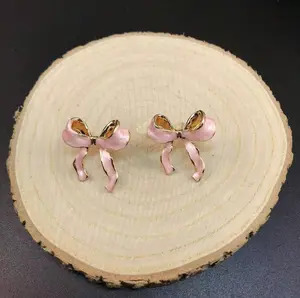 Coquette Bow Earrings Baby Pink (1 Pair) Sweet and Romantic