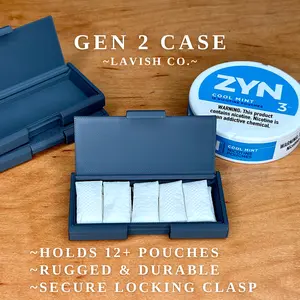 Slim Nicotine Pouch Case Gen 2 Durable & Discrete EDC Pouch Holder Compatible with Popular Brands Compact,  Portable, Container Perfect Gift for Him or Her storage Protection containers