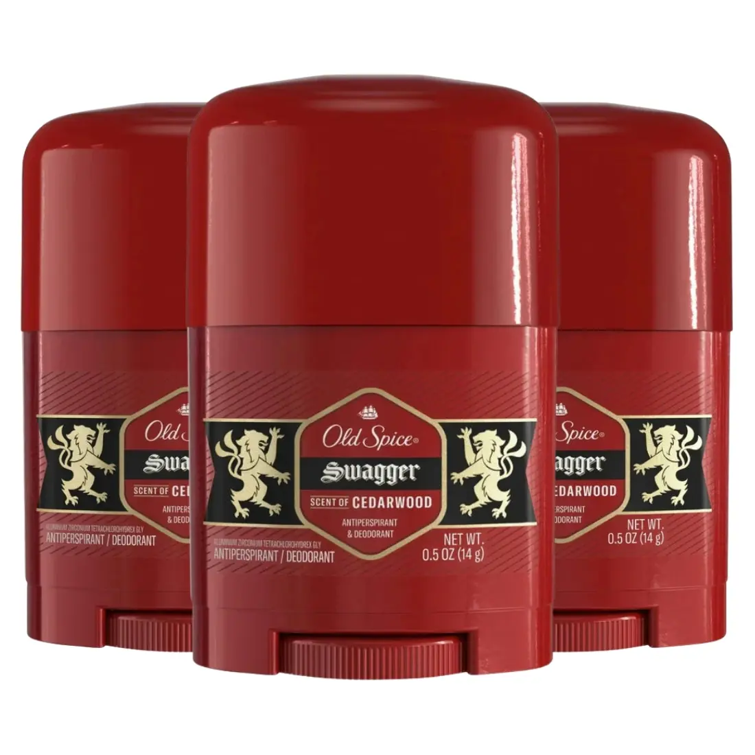 Old Spice Antiperspirant & Deodorant, Swagger Scent of Cedarwood, 0.5oz - 3 Pack