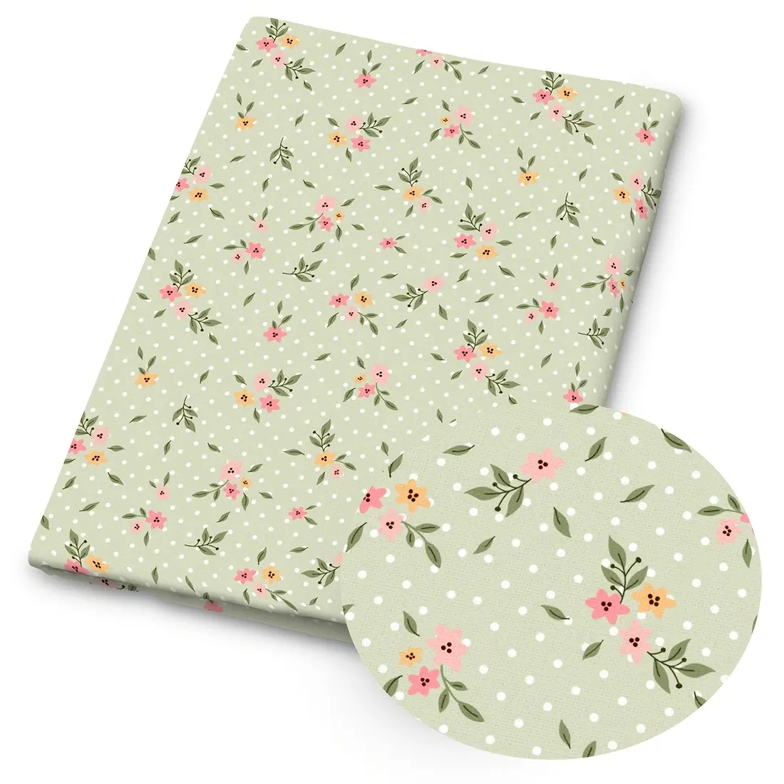 1pc Floral Fabric - 59 X 19.68 Inches (150 X 50cm) Pre-cut Durable Polyester Fabric - Suitable for DIY Sewing, Scrapbooking, Tablecloths and Crafts