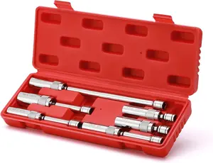 6PCS 3/8-Inch Drive Magnetic Swivel Spark Plug Socket Set, Include 9/16-Inch, 5/8-Inch, 13/16-Inch, 14mm Socket, Length: 4-Inch, 6-Inch, 11-Inch, 12-Point, CR-V