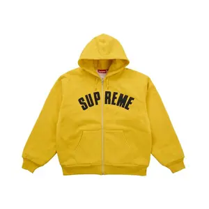 Supreme Men's Arc Thermal Lined Zip Up Hooded Sweatshirt Yellow, from StockX