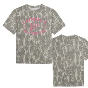 Pink Combat Waterfowl Short Sleeve T-Shirt Mossy Oak Camo, Retro Combat Graphic Tee, Vintage Style Hunting Tee, Retro 3D T-shirt, Gift for Him