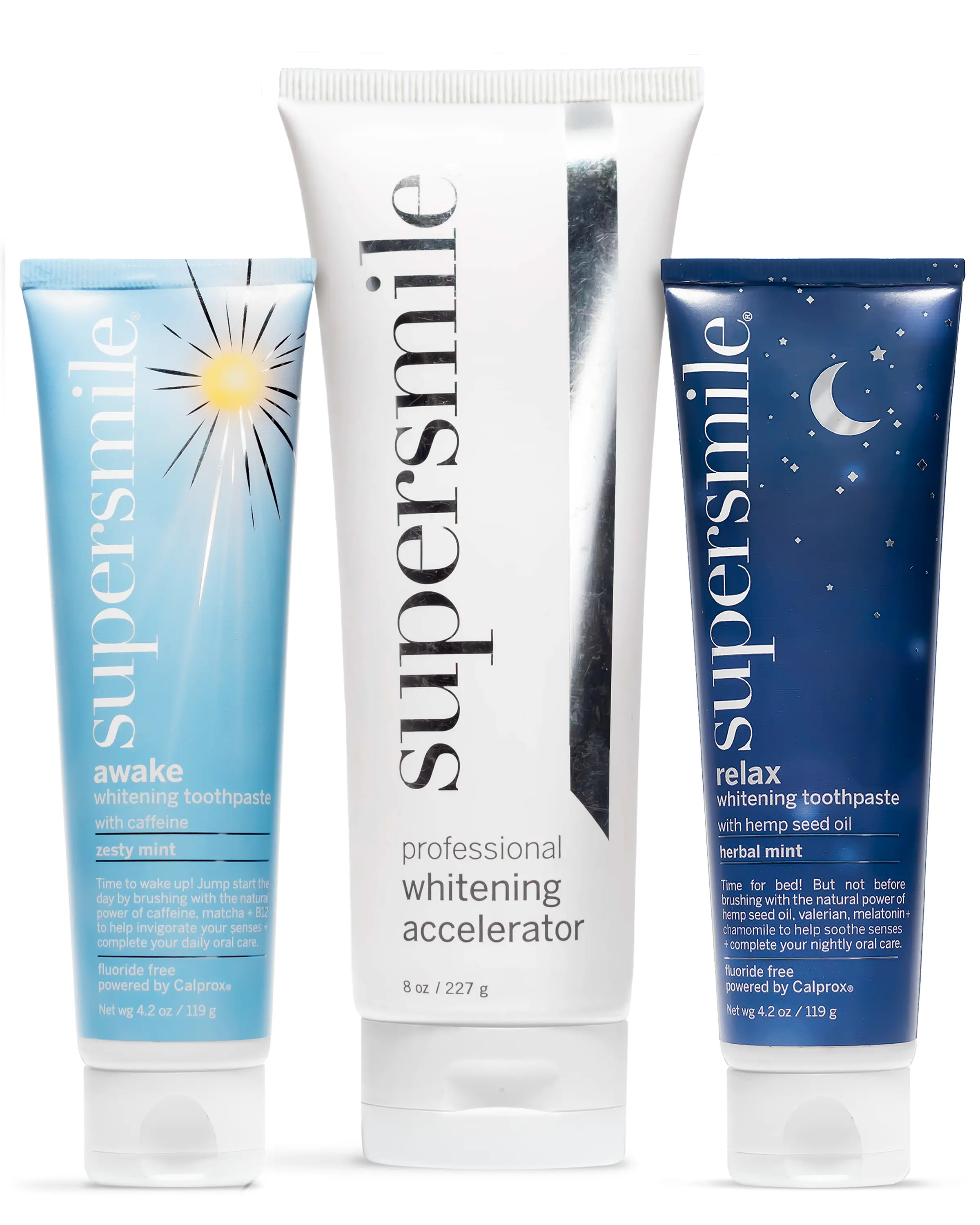 awake, relax toothpaste + accelerator